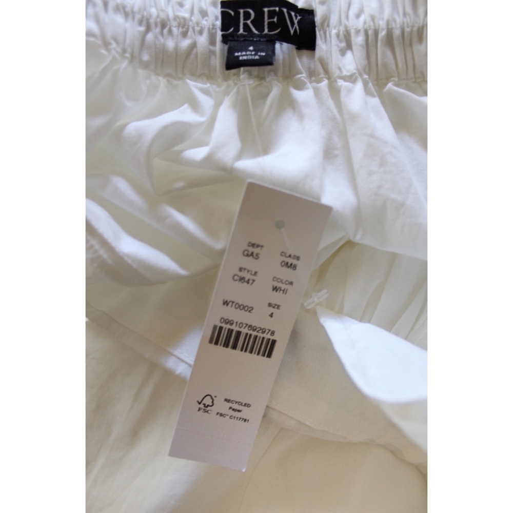 J.Crew NWT Bloggers Favorite Contrast-Stitch Midi Skirt in size 4 27 White - Picture 11 of 12